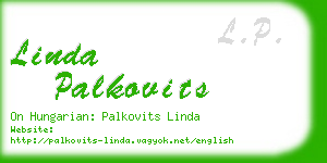 linda palkovits business card